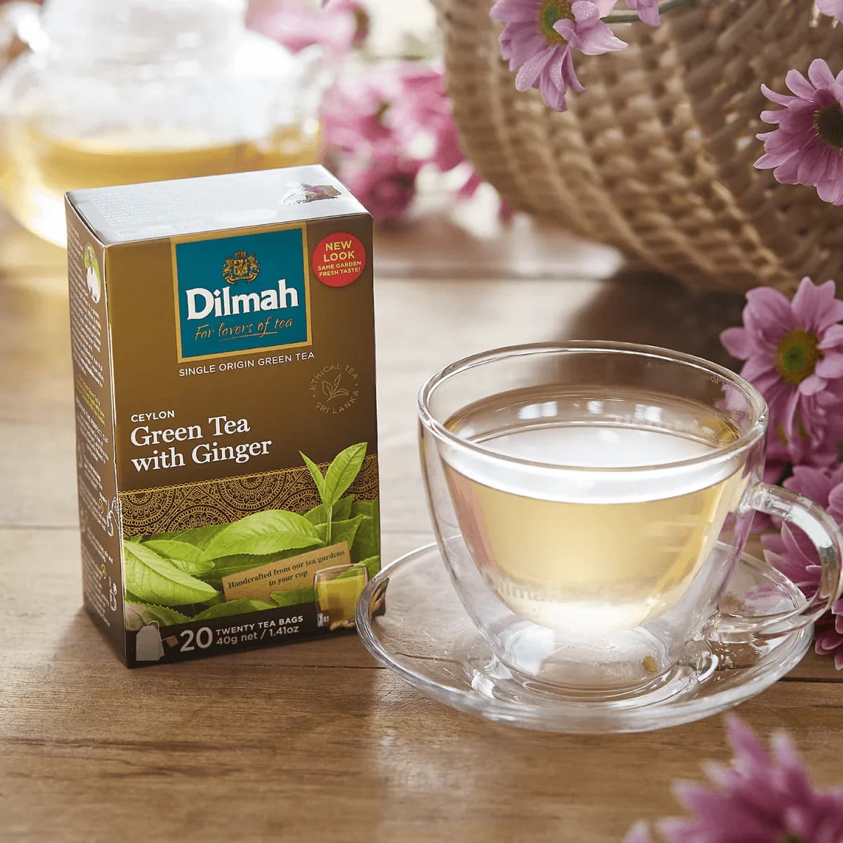 Dilmah Dilmah Pure Ceylon Green Tea with Ginger 20 Tea Bags | Natural Wellness Tea daily essentials & lifestyle — thumbnail 3 of 6