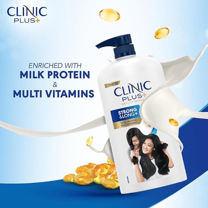 No Brand Clinic Plus Strong & Long Shampoo 325ml with Milk Proteins & Multivitamins for Healthy, Strong, Long Hair Growth &… — thumbnail 7 of 7