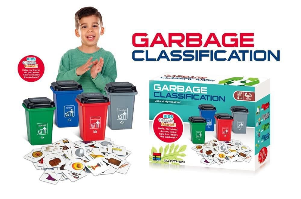 HappyHours Garbage Bin Sorting Game Educational CPC Toy