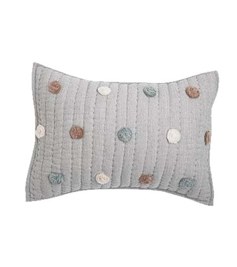 Crane Baby Ezra Decorative Quilted Pillow BC-110PC-1 – Grey Nursery Accent Cushion
