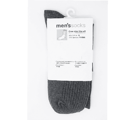 Bossini Cotton Socks – Dark Gray | Comfortable Everyday Socks daily essentials & lifestyle — thumbnail 2 of 2