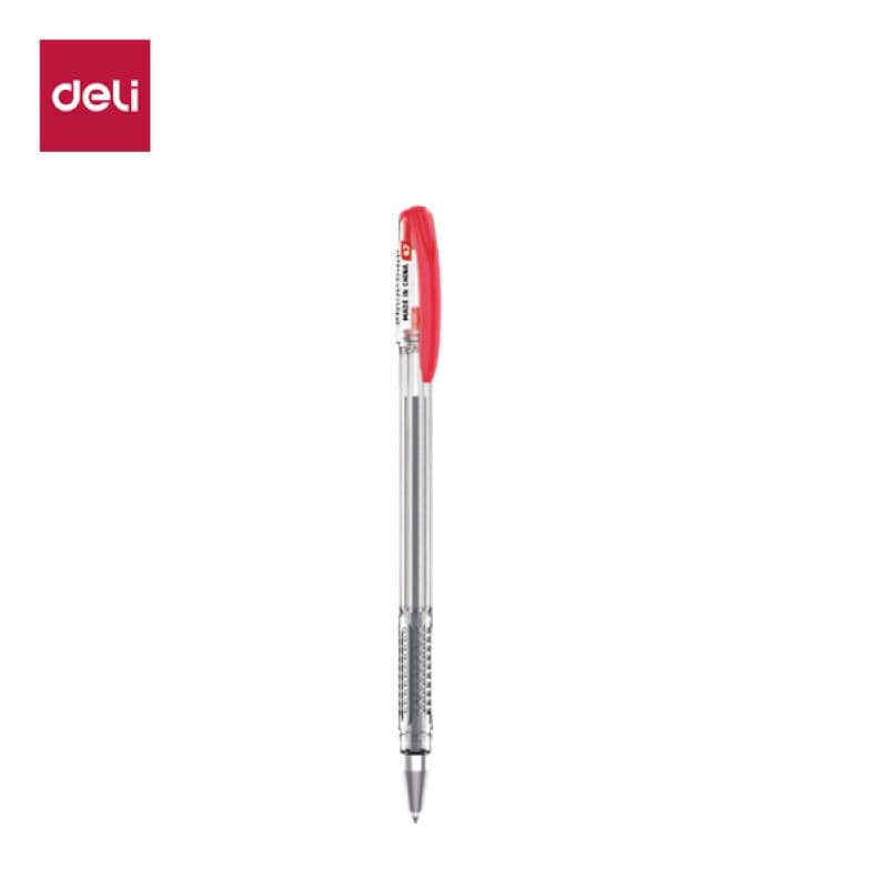 Deli Deli-EQ2-RD Ball Point Pen – Smooth Writing Red Ink Pen stationary, toys & sports — thumbnail 2 of 2