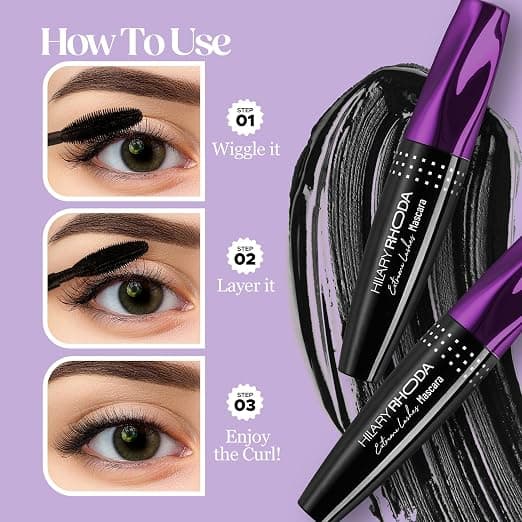 HILARY RHODA Hilary Rhoda Extreme Lashes Black Mascara | Long Lasting Volumizing Mascara daily essentials & lifestyle — thumbnail 5 of 8