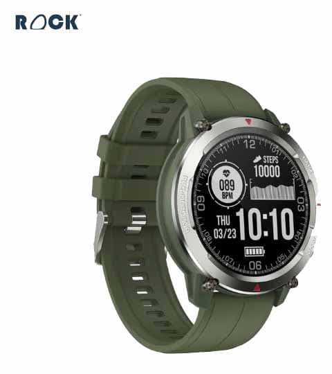 Rock Move Smartwatch -Move Green – Fitness Tracker with Bluetooth Calling & Heart Rate Monitor