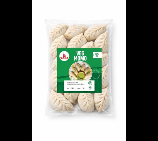Veg Momo 30pcs – Fresh Frozen Vegetable Dumplings