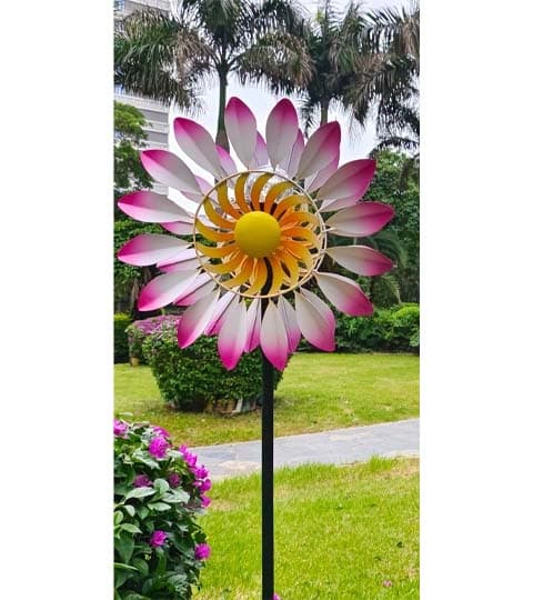 Senwell Senwell Pink Wind Spinner with Glass Ball Solar Light #111A home decor — thumbnail 2 of 2