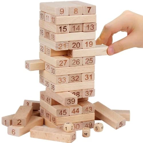 HappyHours Zenga Stacking Block Game Educational Balance Toy