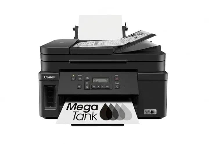 Canon PIXMA Mega Tank GM4070 All in One (Print, Scan, Copy) Ink tank Monochrome Printer (Black 6000 Prints) with ADF and Auto Duplex Printing