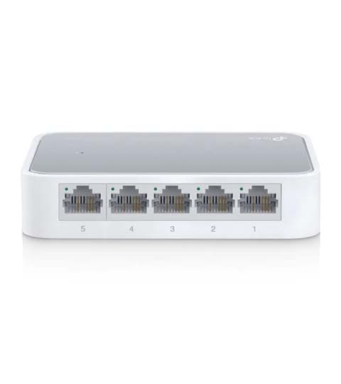 TIP-LINK TP-Link TL-SF1005D 5-Port Fast Ethernet Switch 10/100Mbps Unmanaged Desktop Network Hub White electronics — thumbnail 3 of 3