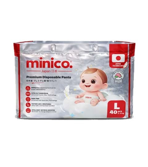 MINICO Baby Pant Diaper Large 40 Pieces MI-2004