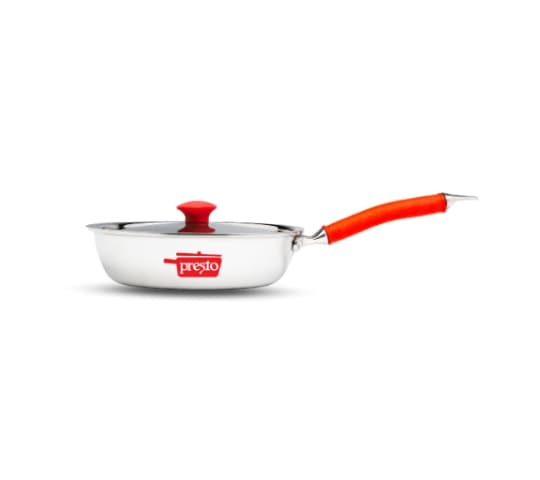 Presto Triply Stainless Steel Fry Pan 24cm | Induction Base Cookware