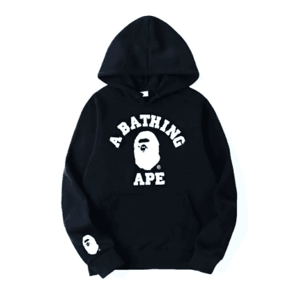 Bape Black Winter Up Hoodie for Men – M, L, XL, XXL