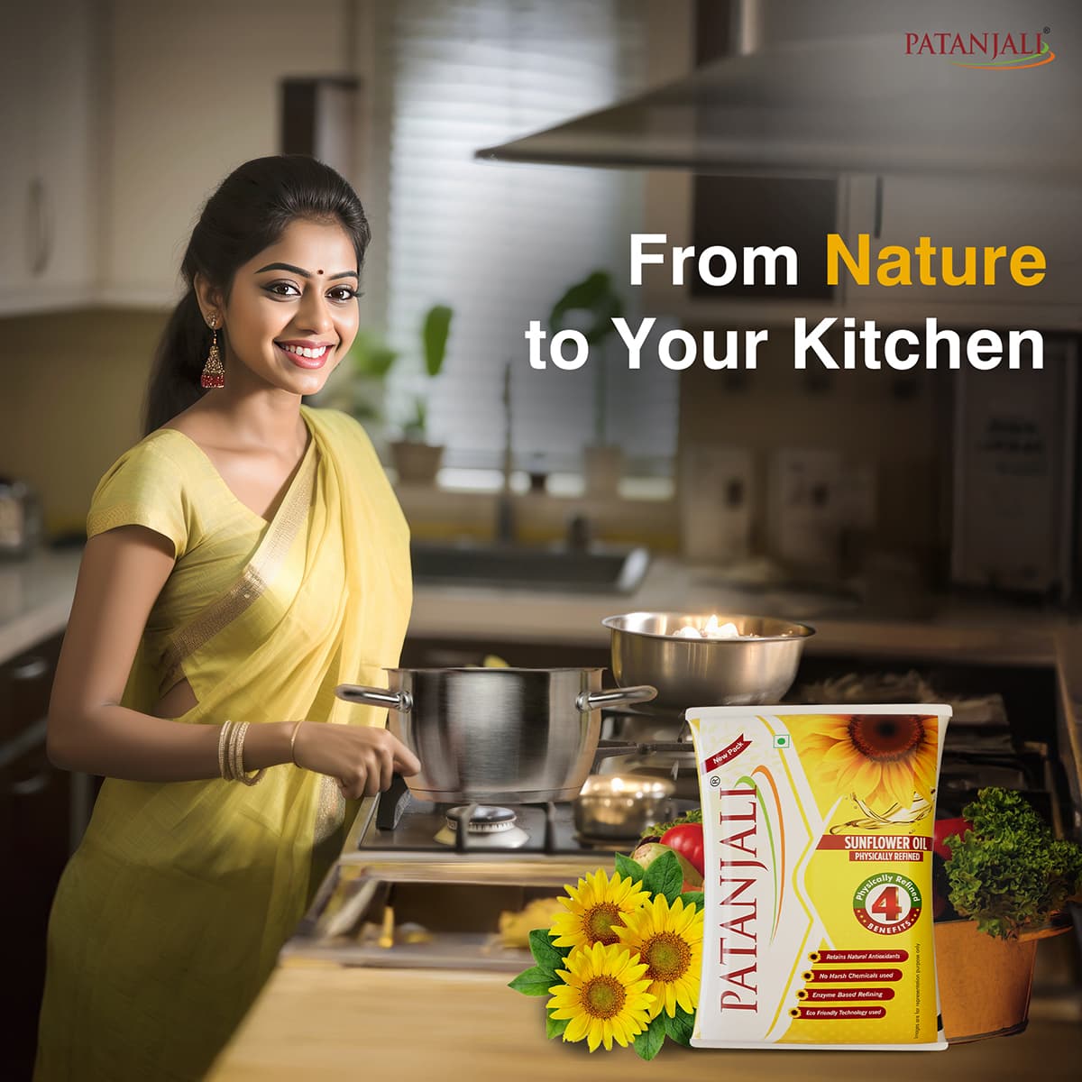 Patanjali Patanjali Sunflower Oil 1L | Healthy Cooking Oil for Everyday Use daily essentials & lifestyle — thumbnail 5 of 6