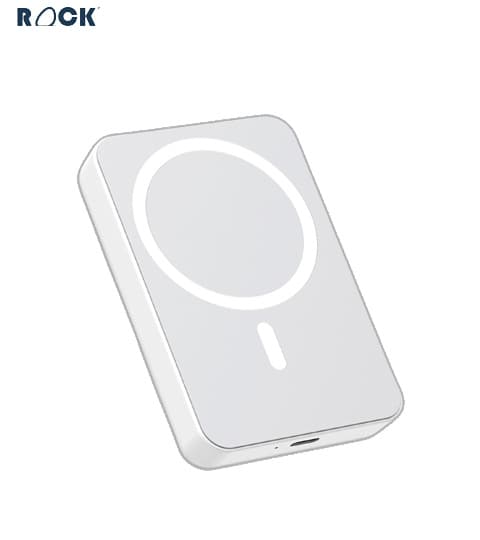 Rock 10000mAh MagSafe Power Bank 15W Wireless Charging | PD 20W Fast Charging Portable Power Bank for iPhone & Android | Type-C Compact Power Bank