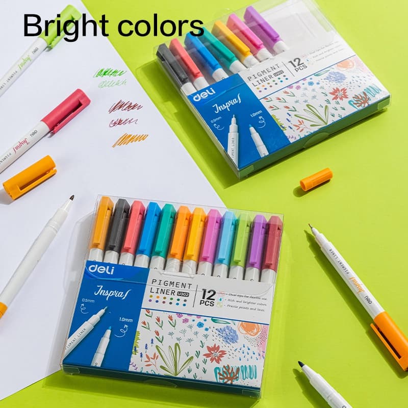 Deli Deli EU302 Pigment Liner Fine Tip Drawing & Sketch Pen stationary, toys & sports — thumbnail 5 of 5