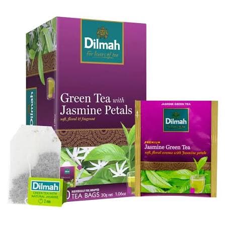 Dilmah Jasmine Green Tea | Premium Ceylon Green Tea with Jasmine Aroma