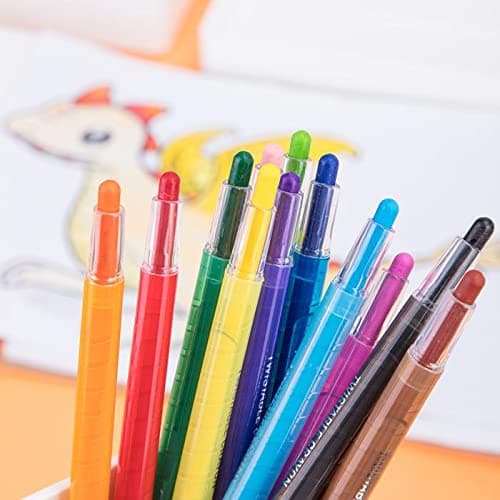 Deli Deli EC20403 Twistable Crayon Color 12 Shades – Non-Toxic Smooth Coloring Crayons for Kids stationary, toys & sports — thumbnail 2 of 5