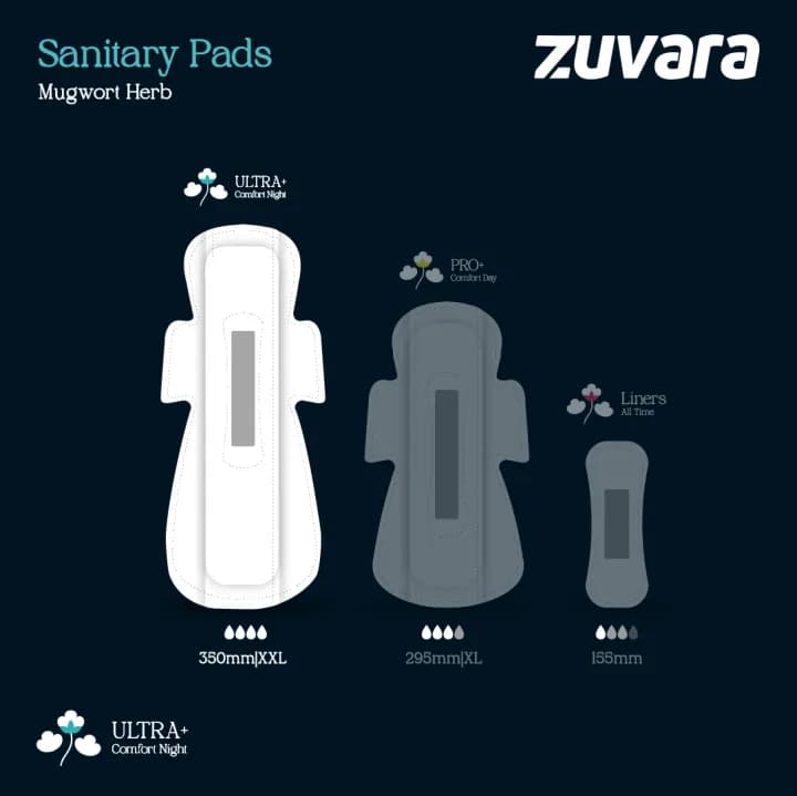 Zuvara Zuvara Sanitary Pads XXL 350mm Ultra+ Pack of 18 for Heavy Flow Protection daily essentials & lifestyle — thumbnail 5 of 5