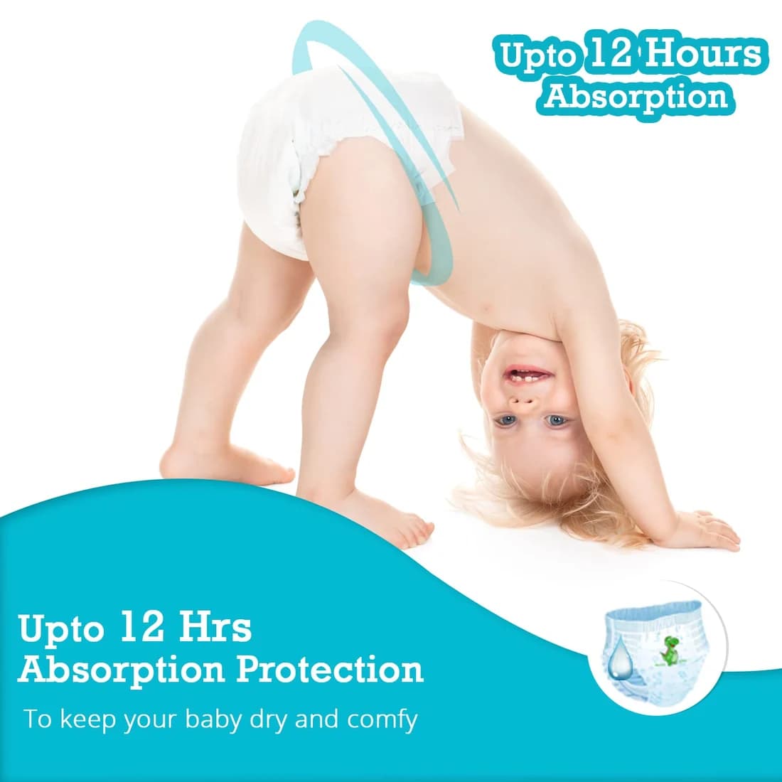 Mee Mee Mee Mee Breathable Premium Baby Diaper Pants with Wetness Indicator & Leak-Proof Edges (Small, 32 Pcs) pharmacy,… — thumbnail 8 of 10