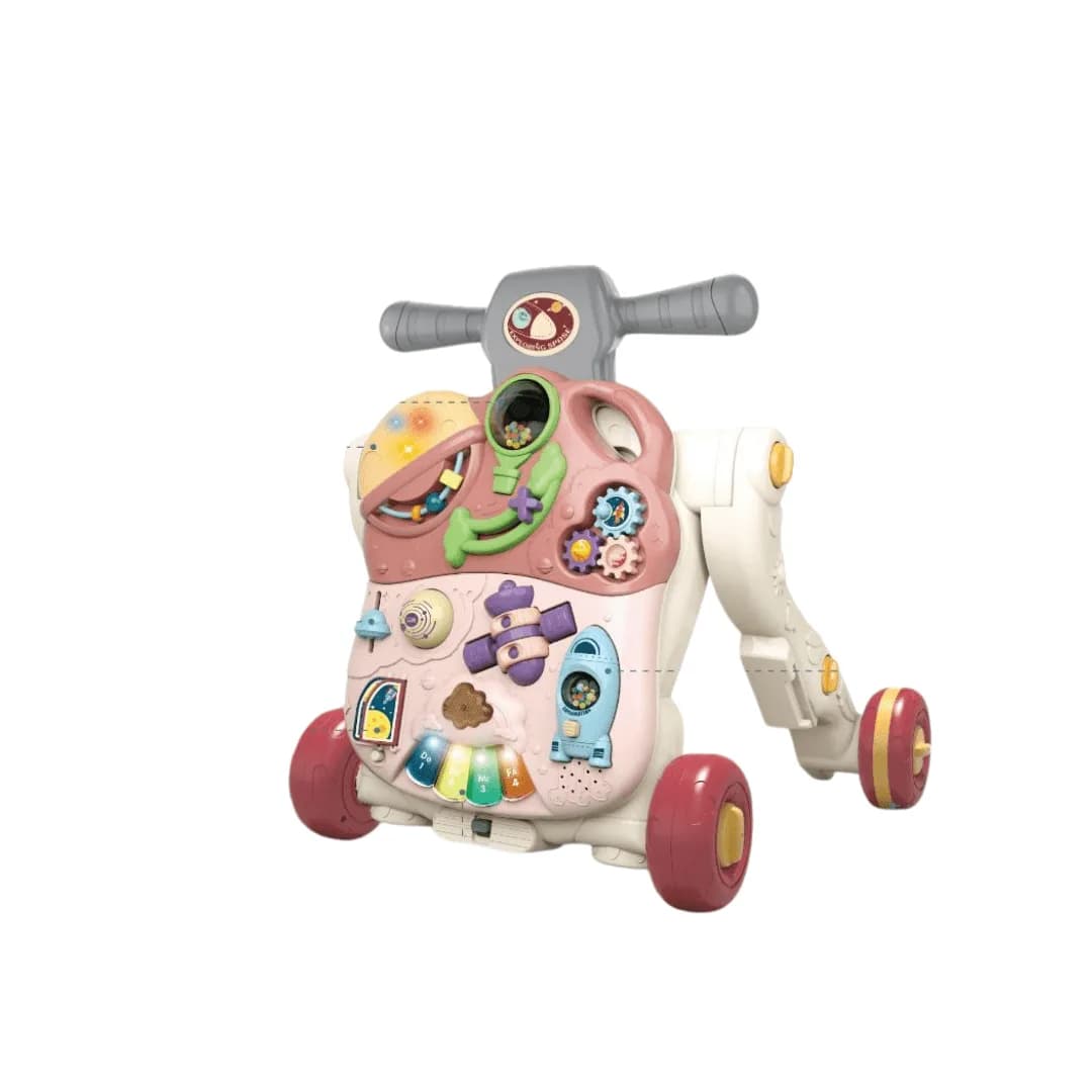 4 In 1 Motorcycle Modeling Musical Baby Walker | Multi-Functional Baby Activity Walker
