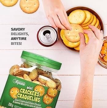 Dynas Dyans Mini Crackers Jar 227 gm Sour Cream | Crispy & Creamy Snack daily essentials & lifestyle — thumbnail 2 of 4