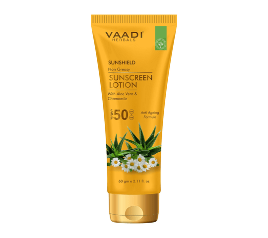 Vaadi Organics - Sunscreen Lotion SPF-50 with Aloe Vera & Chamomile (60 ml) - VH0740