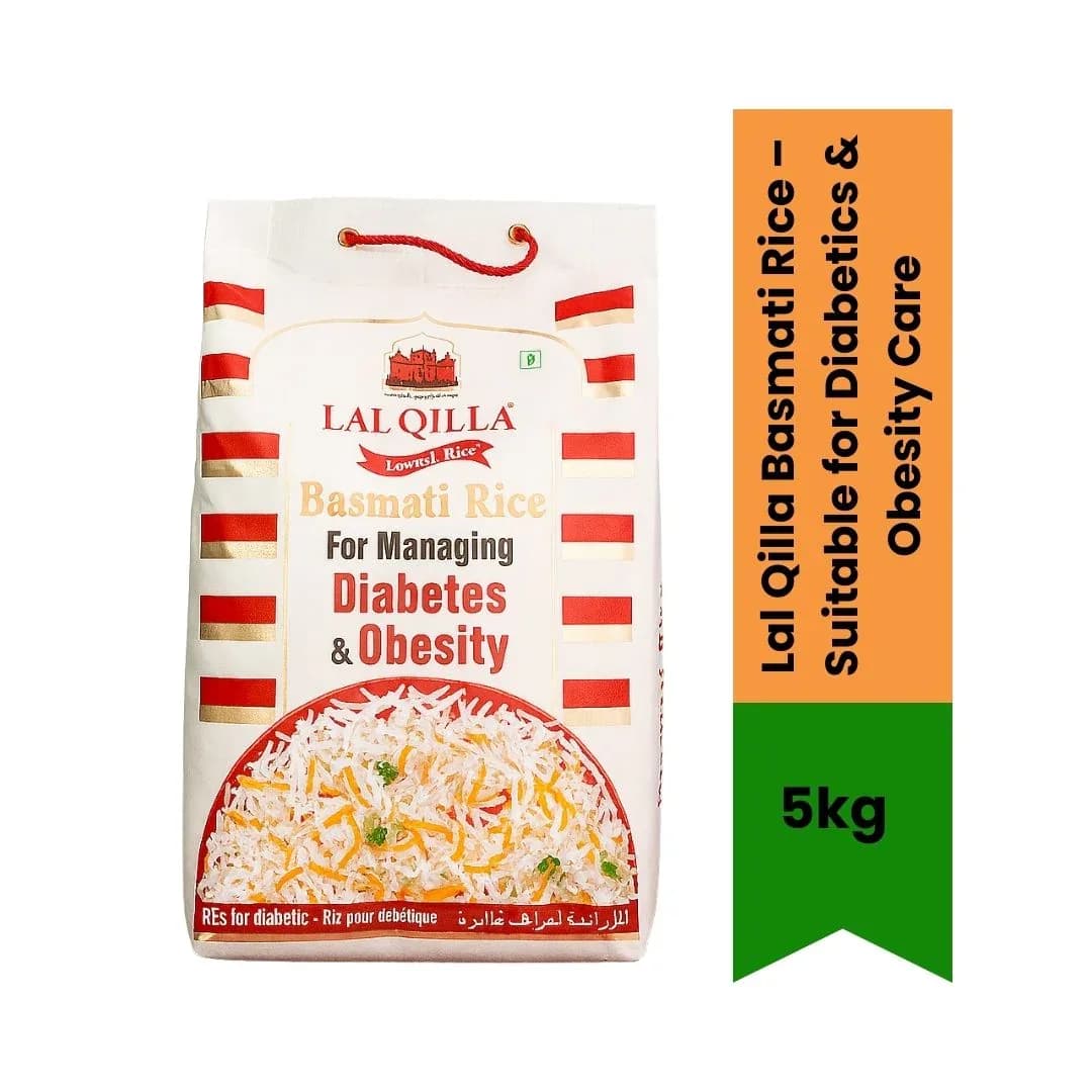 Lal Qilla Diabetes & Obesity Basmati Rice 5kg | Low GI Healthy Rice