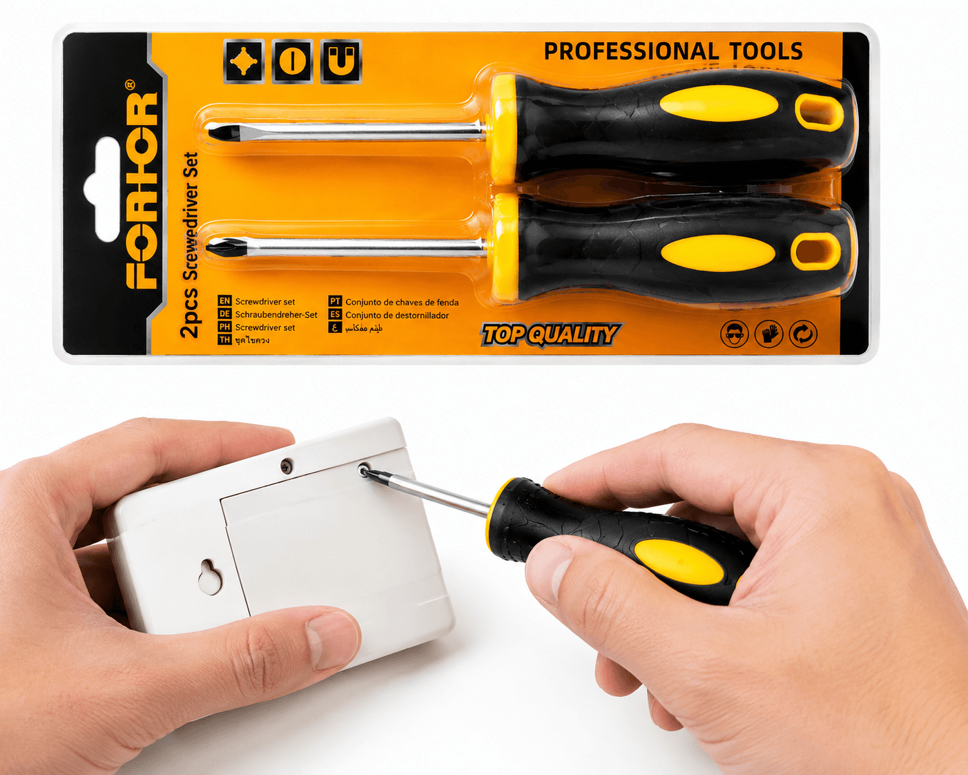 Fontor Screwdriver 2 Pc Set Medium LSD0201 – Durable Flat & Phillips Screwdrivers
