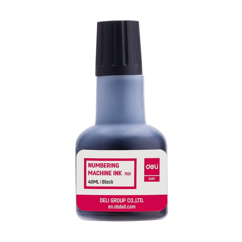 Deli Deli 40ml Black Numbering Machine Ink E7521 | Fast-Drying Stamp Ink stationary, toys & sports — thumbnail 2 of 3