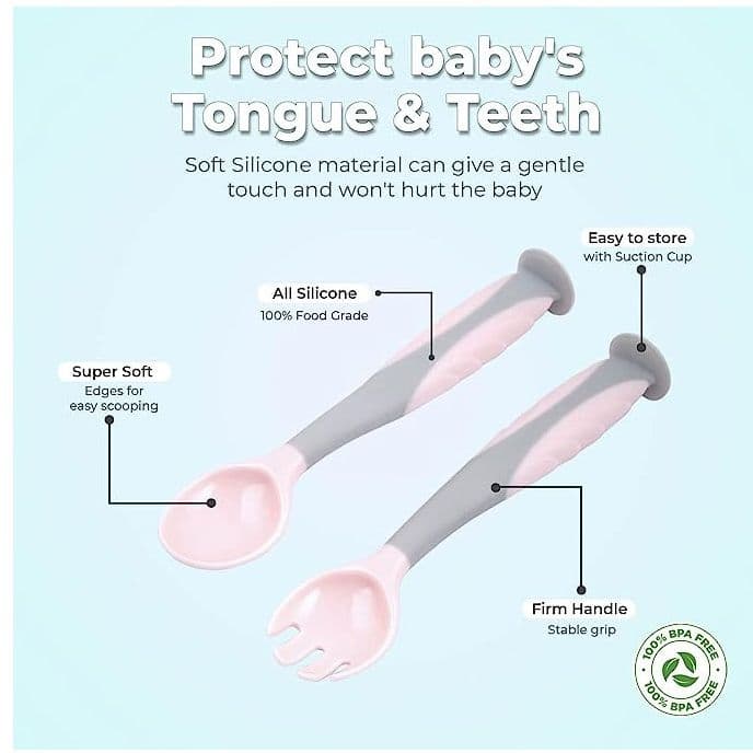 R For Rabbit R for Rabbit First Feed Flexi Spoon - PINK GREY (SFFSPG1) daily essentials & lifestyle — thumbnail 3 of 3