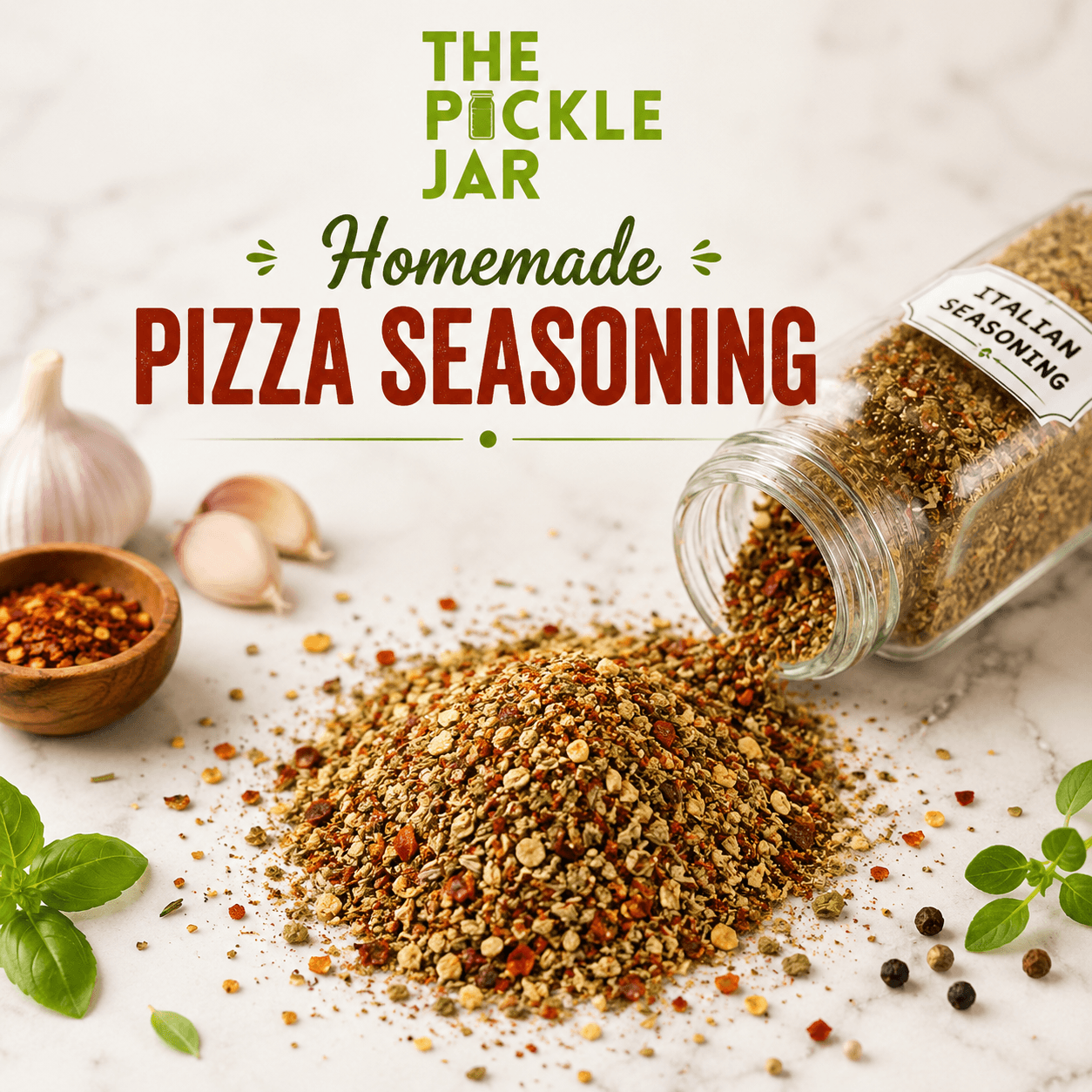 The Pickle Jar Homemade Pizza Seasoning 200g – Italian Herb & Spice Blend
