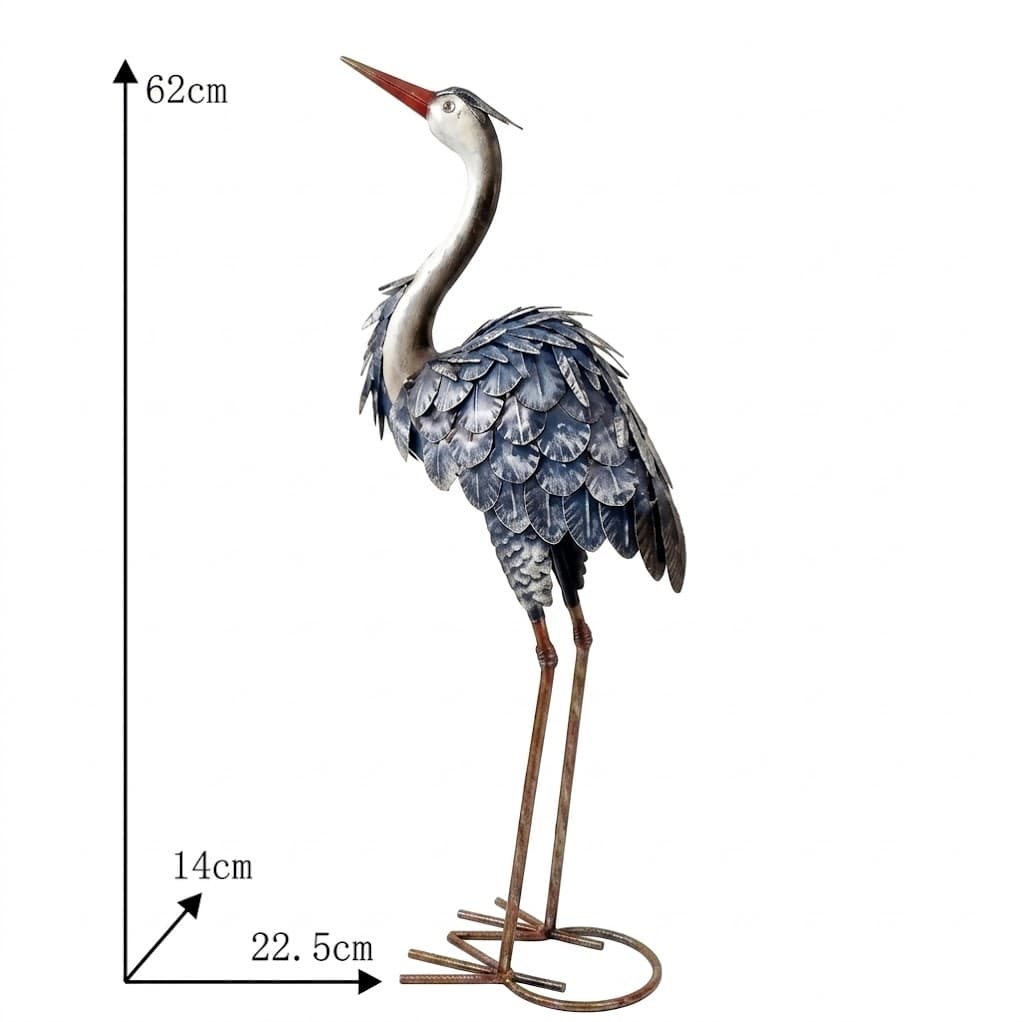 Senwell Blue Heron Decorative Bird Statue #077