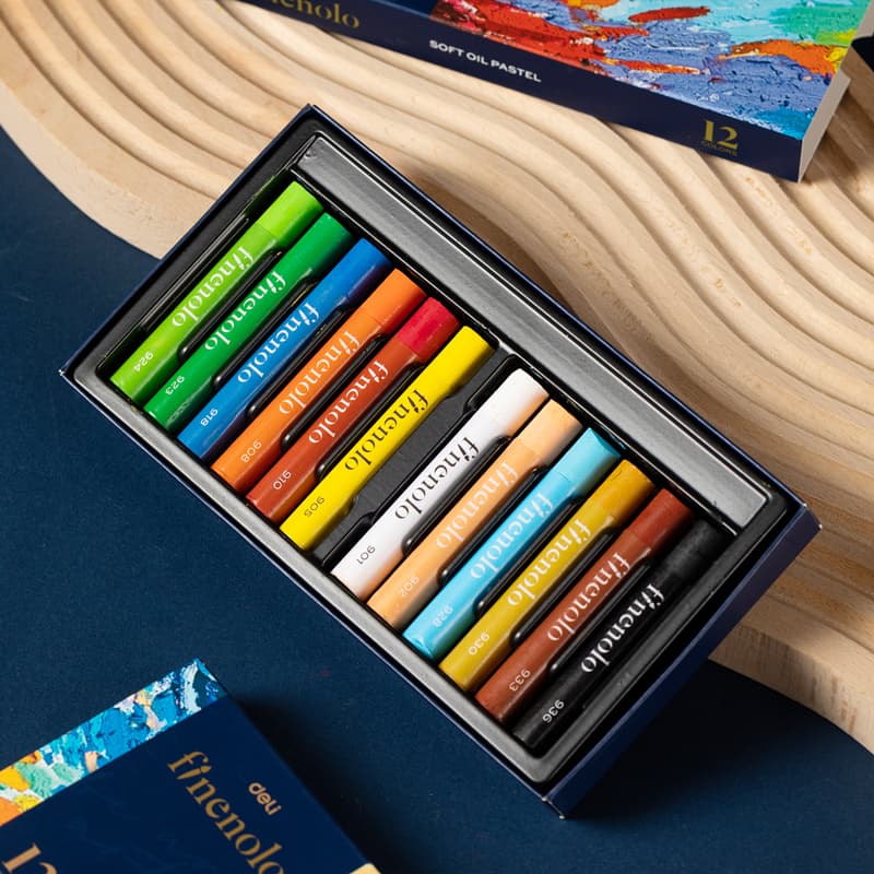 Deli Deli EC212-12 Soft Oil Pastel 12 Colors Art Set for Kids & Artists stationary, toys & sports — thumbnail 2 of 5