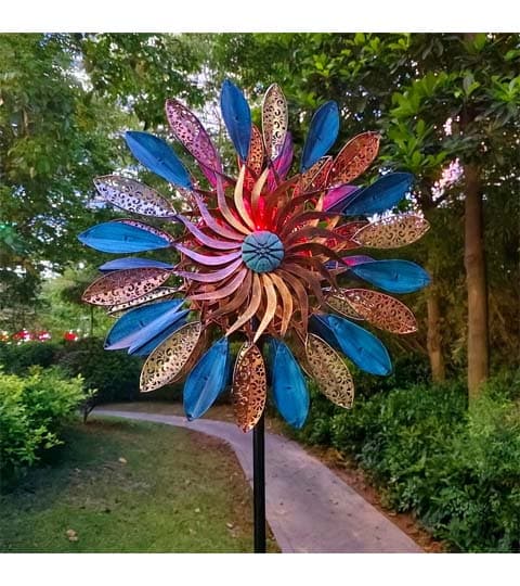 Senwell Senwell Leaves Large Wind Spinner with LED Solar Light #102 home decor — thumbnail 2 of 2