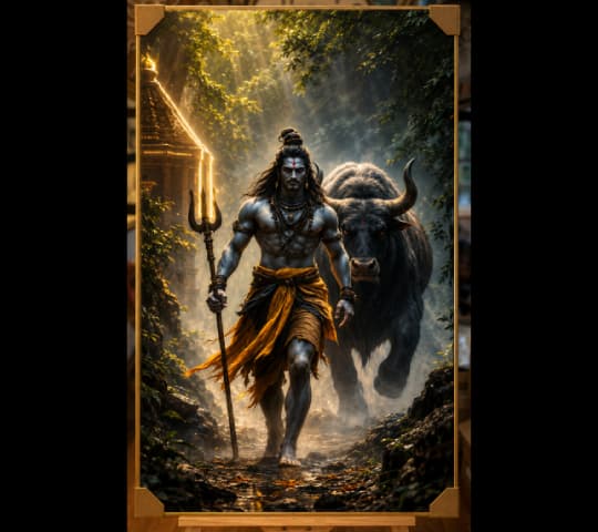 Divine Wrath Lord Shiva with Nandi