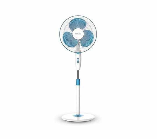 Bajaj 252106 Turbo 400MM 16 Inch Pedestal Fan Fiji Blue – High Speed Air Cooling Fan for Home & Office