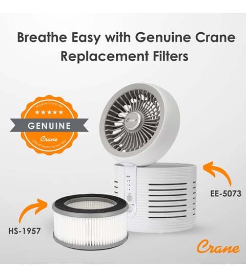 Crane Crane Air Purifier Replacement HEPA Filter HS-195 electronics — thumbnail 3 of 4