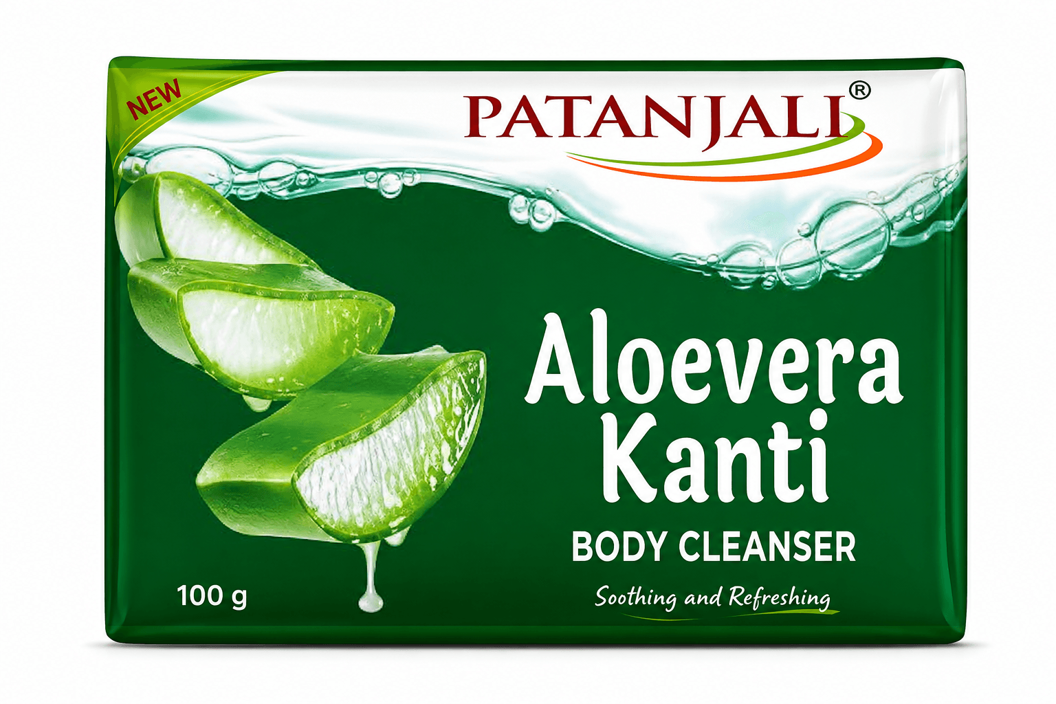 Patanjali Aloevera Kanti Body Soap 100 GM | Herbal Moisturizing Bath Soap