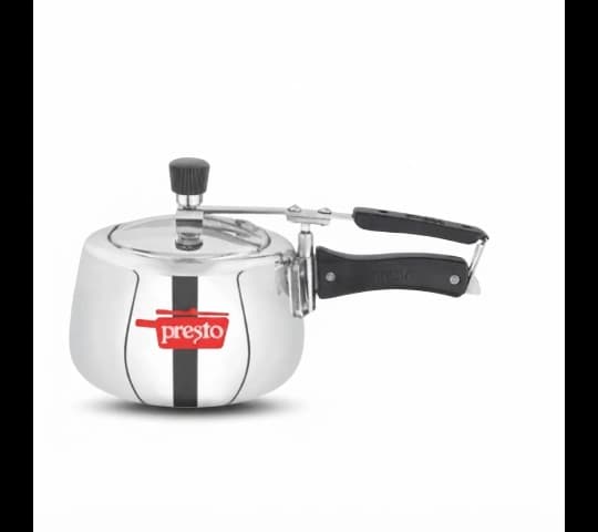 Presto Stainless Steel Contura Inner Lid Pressure Cooker 2 Litre | Induction Base | 2L SS Cooker