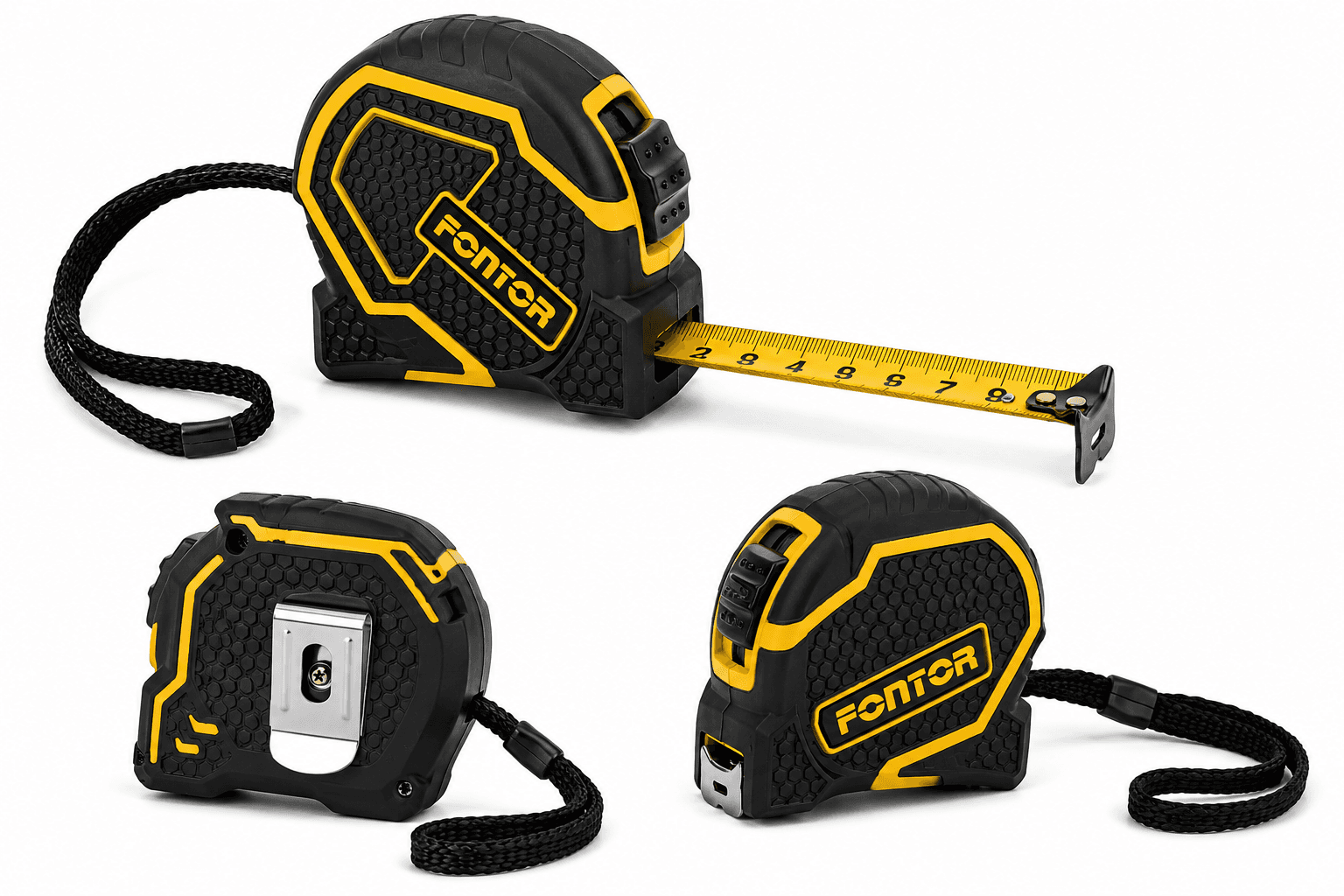 Fontor Fontor Measuring Tape 5M x 25MM HMT025025 – Heavy Duty Steel Measuring Tape with Lock Button hardware & machinery — thumbnail 2 of 2