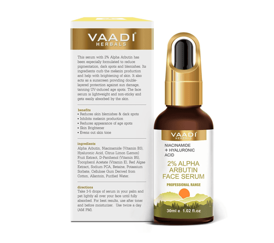 Vaadi Organics Vaadi Organics - 2% Alpha Arbutin Face Serum With Niacinamide & Hyaluronic Acid (30 ml) - VH0686 daily… — thumbnail 2 of 2
