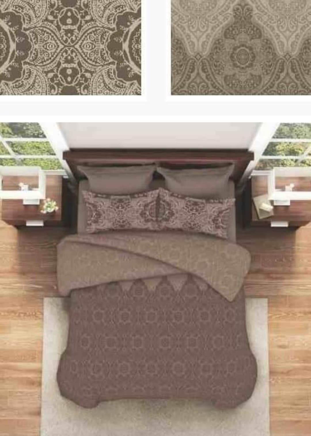 Pure Cotton Elasticated Fitted Bedsheet with 2 Pillow Covers