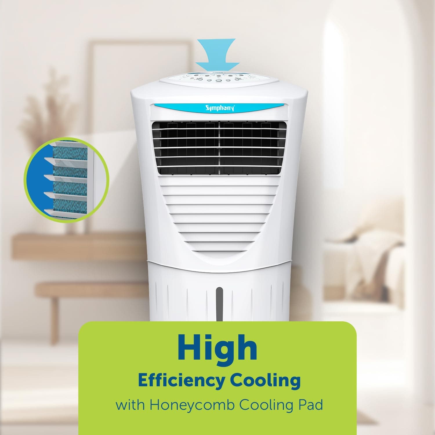 Symphony Symphony Hicool i 31L Air Cooler with i-Pure Technology | Powerful Personal Cooler for Home & Office electronics — thumbnail 4 of 7