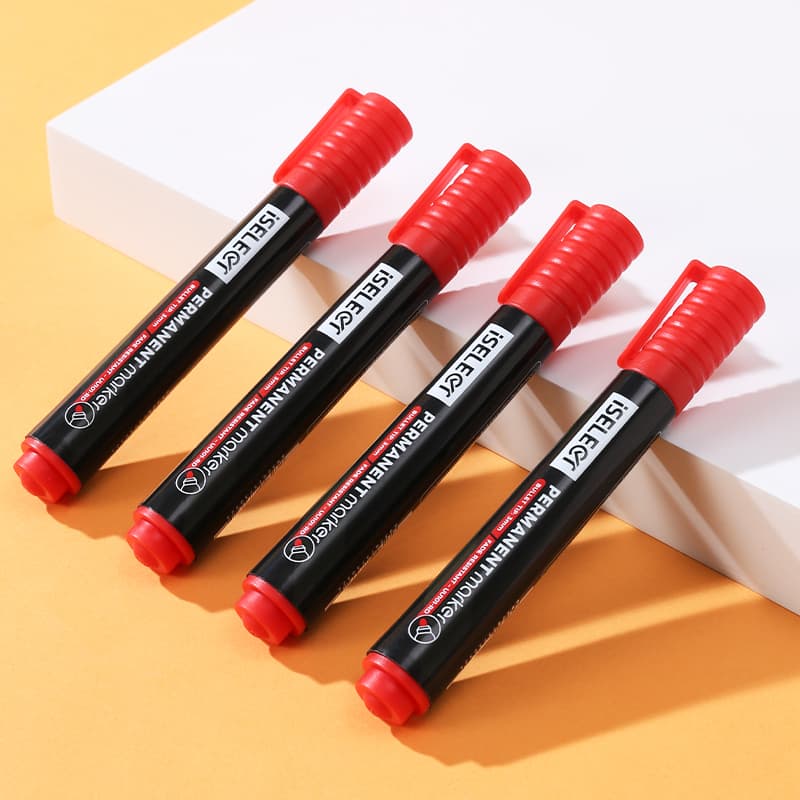 Deli DELI UU101-RD ISELECT Permanent Bullet Marker Red ( Per Pcs) | Waterproof Permanent Marker for Office, School &… — thumbnail 6 of 6