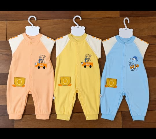 Baby Cartoon Graphic Cotton Romper Jumpsuit for Newborn & Infant