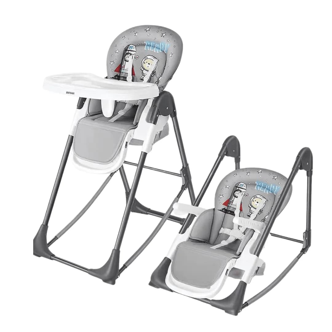 2-in-1 Convertible Baby High Chair and Rocker – A Seat for Mealtime & Playtime