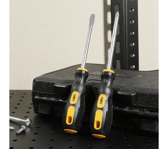 Deli Tools Deli Tools Screwdriver Sets EDL260002B – 2 Piece Magnetic Flat & Phillips Screwdriver Set hardware & machinery — thumbnail 4 of 4