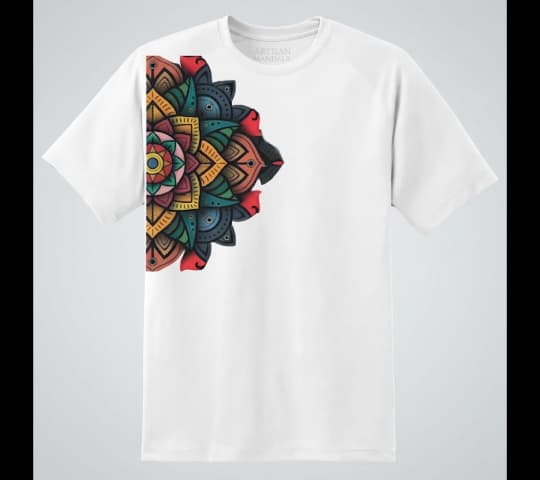 Colorful Tribal T-Shirt for Men – White | 2XL, XL, L, M