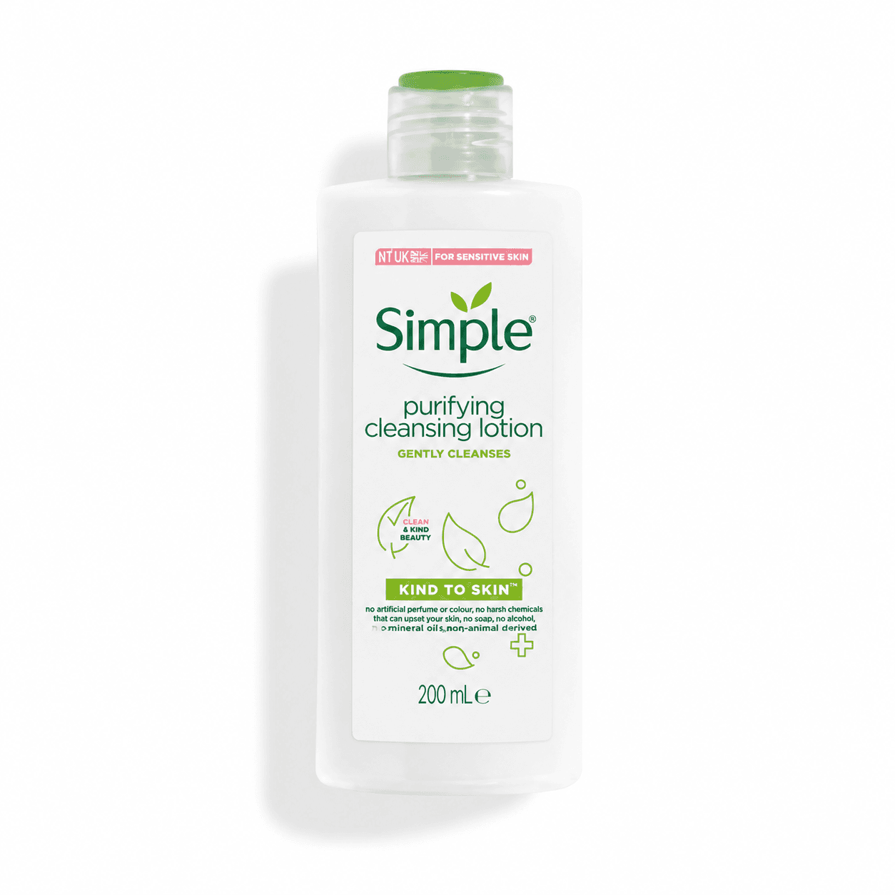 Simple Purifying Cleansing Lotion 200ml – Gentle Daily Face Cleanser for Sensitive Skin