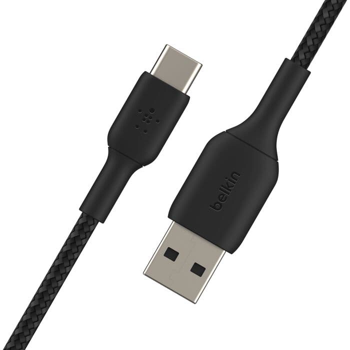 Belkin Belkin BoostCharge Braided USB-C to USB-A Cable 1M | Black (CAB002bt1MBK) electronics — thumbnail 7 of 8